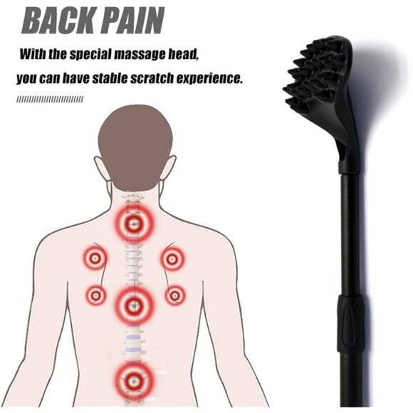 2 Pack‎ Back Scratcher for Women Men Extendable with Strong ABS Massage Head - Picture 3 of 7